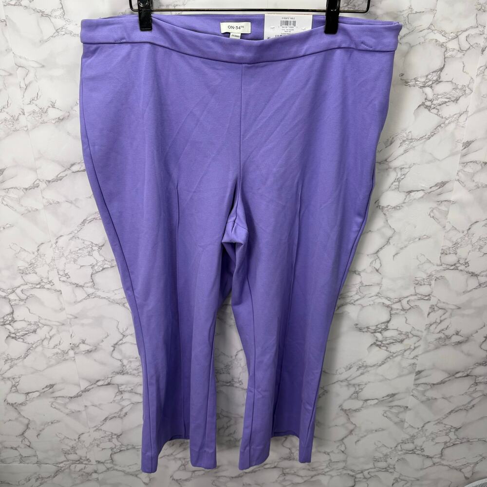 Women's Plus Pants sz 1X Macy's On 34th Lilac NEW #G762